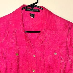 SCOTT TAYLOR PINK BLOUSE PL